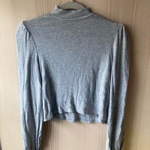 Reformation Gray Mock Neck Sweater